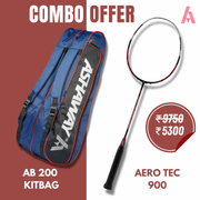 Combo Offer - Ashaway Aerotec 900 & ABS 200 Kitbag Badminton