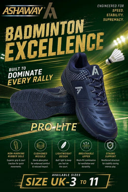 ASHAWAY Badminton Shoes Pro lite Navy Blue