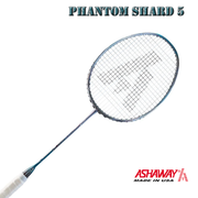 Ashaway Phantom Shard 5 5U Badminton Racket - Silver / Blue With Full Cover