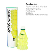 Yonex Mavis 350 Green Cap Nylon Shuttlecock (Yellow)